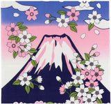 Lucky Cat  福まねき猫 - Inverted Mount Fuji  逆さ富士 (Sakasa Fuji) - Japanese Traditional Cotton Towel (The dyed Tenugui) - 34cm x 90cm
