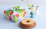 Himemusubi - Fan (pink) 扇子 ピンク   - Furoshiki   70 x 70 cm