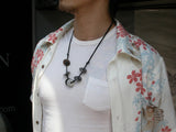 Saito - Six Eirakusen Silver Pendant with Deer Skin Strap
