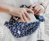 Konomi - Honeycomb Furoshiki   Black  ハニカム/漆黒            97X97cm  (Japanese Wrapping Cloth)