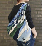 Ukiyo-e Furoshiki - Hokusai  Sagami Province Umezawa Left 97   相州梅澤左97  -  Furoshiki (Japanese Wrapping Cloth)　97 x 97 cm 　　
