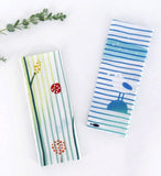 JIKAN STYLE (Kenema)  -  14754   Here and there / Grass Stripe  ここかしこ/草縞   -  (The dyed Tenugui)