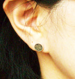 Saito -   Silver 950 Family crest earrings　(Family crest: Silver 950)