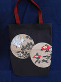 Itō Jakuchū  Tote bag     伊藤若冲　花卉天井画  Black