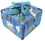 Asayama Misato - Aquarium   水族館   75 x 75 cm Furoshiki (Japanese Wrapping Cloth)