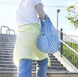 Konomi - Stripe Furoshiki Light Blue    ストライプ　(ライトブルー)  97X97cm  (Japanese Wrapping Cloth)