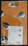 Ukiyoe Tenugui - Utagawa Hiroshige  Cats - orange   歌川広 重　猫    橙- (Japanese Tenugui)