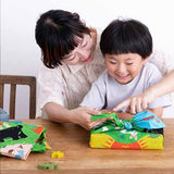 Cochae -  Japanese Folktale Mountain Edition Green 70 コチャエむすび 日本昔話山篇 グリーン   20475-202    Furoshiki 70 x 70 cm