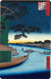 Utagawa Hiroshige - No.061 The "Pine of Success" and Oumayagashi on the Asakusa River 浅草川首尾の松御厩河岸  - Free Shipping
