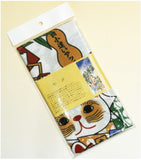 Lucky Cat  福まねき猫 - Tanabata  七夕 - Japanese Tradition Cotton Towel (The dyed Tenugui) - 34cm x 90cm