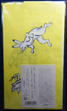 Ukiyo-e Tenugui -  Chojyugiga    Lemon yellow  鳥獣人物戯画  - (Japanese Tenugui)