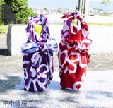 DOTCH DOTCH（どっちどっち) - Flowers and Cats/Purple x Blue A   花とねこ／紫×青Ａ  - Furoshiki    105 x 105 cm