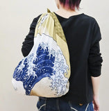 Ukiyo-e Furoshiki - Hokusai The Great Wave off Kanagawa  北斎浪97  -  Furoshiki (Japanese Wrapping Cloth)　97 x 97 cm 　　