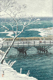 Kasamatsu Shiro - #28 Echigi Kashiwazaki (The snow at Kashiwazaki) - Free Shipping