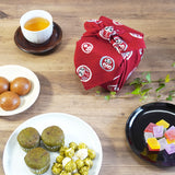 Seiran - Daruma 青嵐 綿風呂敷 約70cm 【だるま】MA2007  (Japanese Wrapping Cloth)  70 x 70 cm