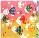 JIKAN STYLE (Kenema)  -  12131  Sta鳥/r-chasing bird / Heavy feathers    星追い重たい羽 -  (The dyed Tenugui)