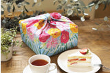 Asayama Misato - Flower bouquet / Blue  花束／ブルー  70 x 70 cm Furoshiki (Japanese Wrapping Cloth) (Copy)