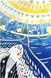 JIKAN STYLE (Kenema)  -  12133　Star-Chasing Bird / Chasing the Stars　星追い鳥/星を追って  -  (The dyed Tenugui)