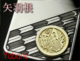 Saito - Family Crest 18K Gold Emblem - GENROKU Pattern  Silver 950 with Blue Diamond or Diamond