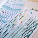JIKAN STYLE (Kenema)  -  14755  Here and there / Wave Stripes   ここかしこ/波縞  -  (The dyed Tenugui)