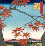 Utagawa Hiroshige - No.094 The Maple Trees at Mama, the Tekona Shrine and Tsugihashi Bridge - One hundred Famous View of Edo - Free shipping