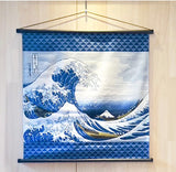 Ukiyo-e Furoshiki - Hokusai The Great Wave off Kanagawa     北斎浪50        Furoshiki (Japanese Wrapping Cloth)
