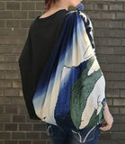 Ukiyo-e Furoshiki - Hokusai  Sagami Province Umezawa Left 97   相州梅澤左97  -  Furoshiki (Japanese Wrapping Cloth)　97 x 97 cm 　　
