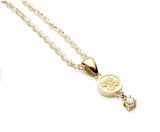 Saito - Family Crest Pendant top - Mini, 18K Gold with Diamond (0.1 carat)