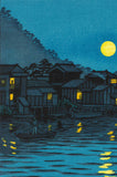 Kasamatsu Shiro - SK29 Katase Gawa Tsuki no De (The moon at the Katase river) - Free Shipping