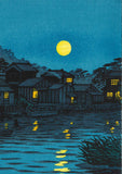 Kasamatsu Shiro - SK29 Katase Gawa Tsuki no De (The moon at the Katase river) - Free Shipping