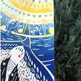 JIKAN STYLE (Kenema)  -  12133　Star-Chasing Bird / Chasing the Stars　星追い鳥/星を追って  -  (The dyed Tenugui)