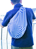 Konomi - Stripe Furoshiki Light Blue    ストライプ　(ライトブルー)  97X97cm  (Japanese Wrapping Cloth)