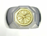 Saito - 18Kt Gold Family Crest - Octagon shape Ring Silver 925