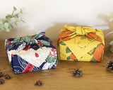 Choju Giga 鳥獣戯画 -  Kishōhanagoyomi  吉祥花暦  - Furoshiki (Japanese Wrapping Cloth)　50 x 50 cm 　