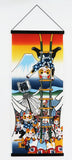 Lucky Cat  福まねき猫 - Firefighter 火消 (Hikeshi) - Japanese Tradition Cotton Towel (The dyed Tenugui)- 34cm x 90cm