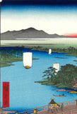 Utagawa Hiroshige - No.103  Senju Great Bridge 千住の大はし - One hundred Famous View of Edo - Free shipping