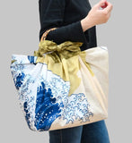 Ukiyo-e Furoshiki - Hokusai The Great Wave off Kanagawa  北斎浪97  -  Furoshiki (Japanese Wrapping Cloth)　97 x 97 cm 　　
