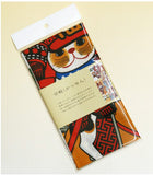 Lucky Cat  福まねき猫 - Battle  合戦（かっせん）(kassen) - Japanese Tradition Cotton Towel (The dyed Tenugui) - 34cm x 90cm