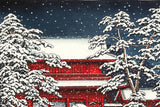 Kawase Hasui - #HKS-10   Yuki no Zojoji (Zojoji Temple in Snow) - Free Shipping