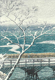 Kasamatsu Shiro - #28 Echigi Kashiwazaki (The snow at Kashiwazaki) - Free Shipping