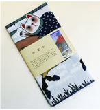 Lucky Cat  福まねき猫 - Red fuji  赤富士 - Japanese Traditional Cotton Towel (The dyed Tenugui) - 34cm x 90cm