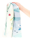 JIKAN STYLE (Kenema)  -  14754   Here and there / Grass Stripe  ここかしこ/草縞   -  (The dyed Tenugui)