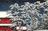 Kawase Hasui - #HKS-10   Yuki no Zojoji (Zojoji Temple in Snow) - Free Shipping
