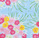 Asayama Misato - Flower bouquet / Blue  花束／ブルー  70 x 70 cm Furoshiki (Japanese Wrapping Cloth) (Copy)
