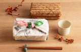 Cho Jyu Jinbutsu Giga Emaki (Choju Jinbutsu Giga Picture Scroll)  鳥獣人物戯画 絵巻 グリーン ピンク  20832-101 - Furoshiki 50 x 50 cm