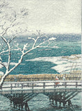 Kasamatsu Shiro - #28 Echigi Kashiwazaki (The snow at Kashiwazaki) - Free Shipping