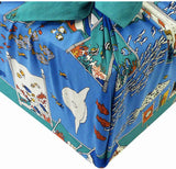 Asayama Misato - Aquarium   水族館   75 x 75 cm Furoshiki (Japanese Wrapping Cloth)