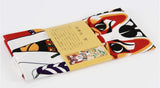 Lucky Cat  福まねき猫 - Kabuki Shibaraku 　歌舞伎　暫 - Japanese Traditional Cotton Towel (The dyed Tenugui) - 34cm x 90cm