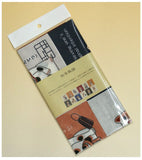 Lucky Cat  福まねき猫 -  Four-character idioms 四字熟語 - Japanese Tradition Cotton Towel (The dyed Tenugui) - 34cm x 90cm