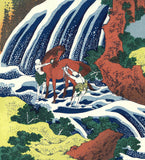 Katsushika Hokusai - Washu Yoshino Yoshitsune Uma arai no Taki (和州吉野義経馬洗瀧)- Free Shipping